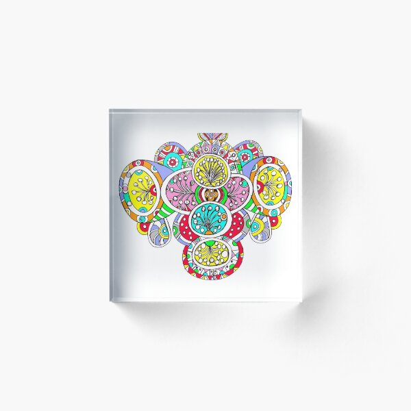Sacred Geometry (abstract illustration) Acrylic Block