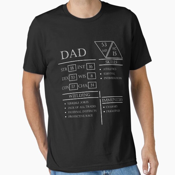 Aperçu de l'œuvre Papa Stats - Feuille De Personnages - Blanc créée et vendue par EchoTheBard.
