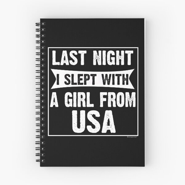 Aperçu de l'œuvre Last Night I Slept With Girl From USA. Funny Gift créée et vendue par CoolApparelShop.