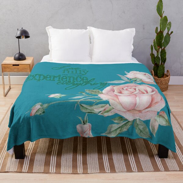 Item preview, Live Life Fully Pastel Rose Watercolor designed and sold by Delights.
