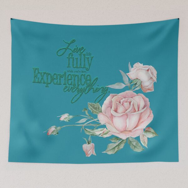 Item preview, Live Life Fully Pastel Rose Watercolor designed and sold by Delights.