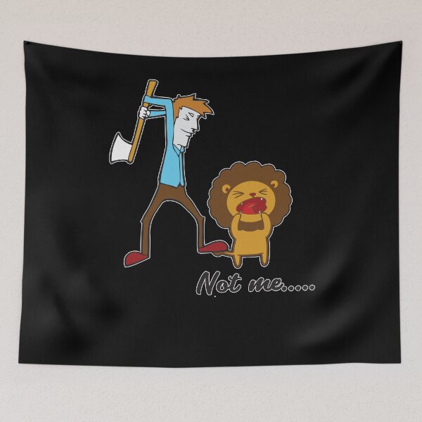 Item preview, Not Me - man with ax and lion / dog designed and sold by BiZepsM0.