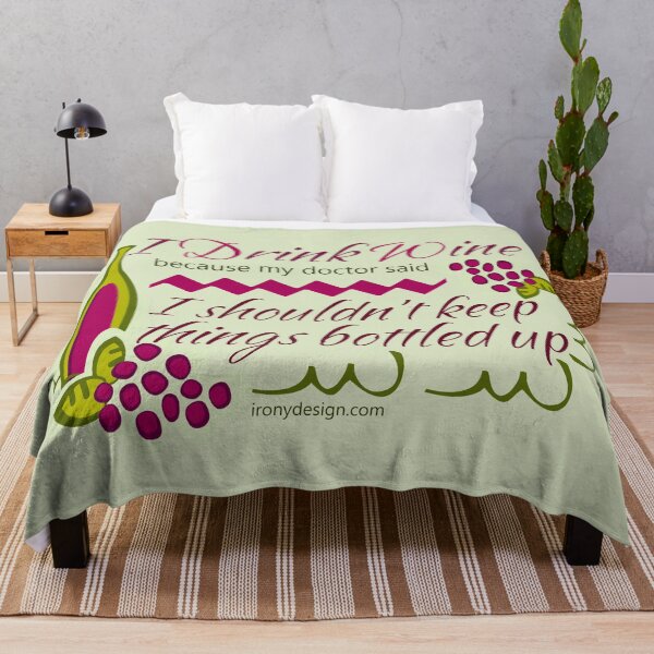 Item preview, I Drink Wine Funny Quote designed and sold by ironydesigns.