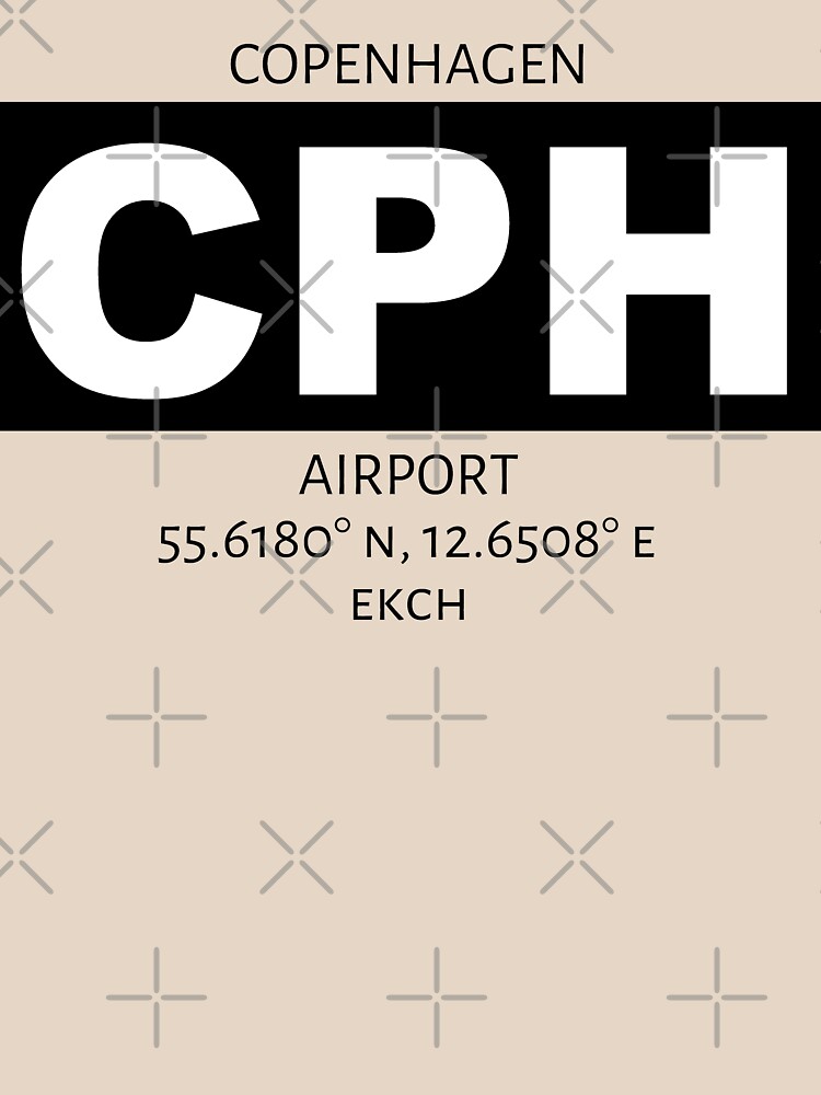 Artwork view, Copenhagen Airport CPH designed and sold by AvGeekCentral