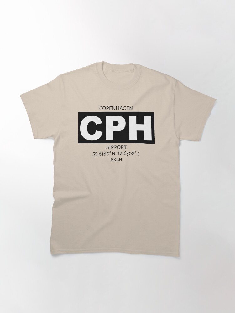 Thumbnail 2 of 7, Classic T-Shirt, Copenhagen Airport CPH designed and sold by AvGeekCentral.