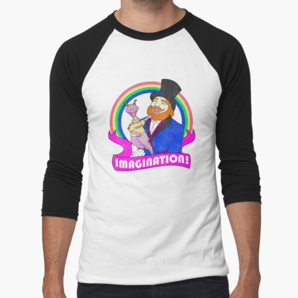 Imagination Vintage Style Distressed Baseball ¾ Sleeve T-Shirt