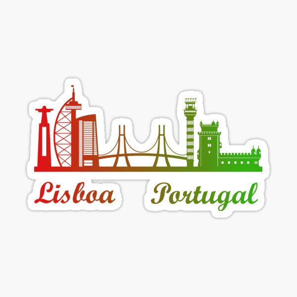 Artikel-Vorschau von Lissabon Farbe Skyline, designt und verkauft von mattpanta.