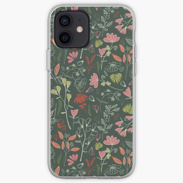 Glowy bosque forest floral pattern iPhone Soft Case