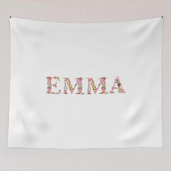 Item preview, Emma Name Forename Flowers Floral Pink Baby Gift designed and sold by Style4You24.