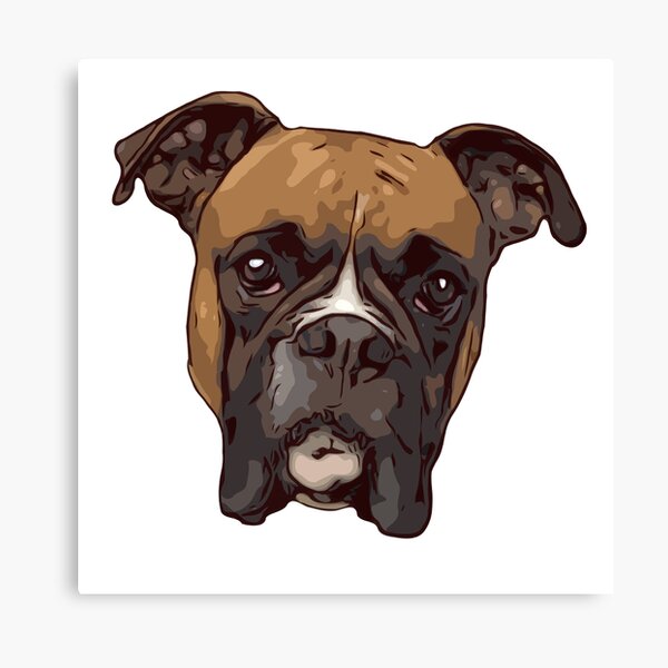 Silly Boxer Dog Canvas Prints Redbubble