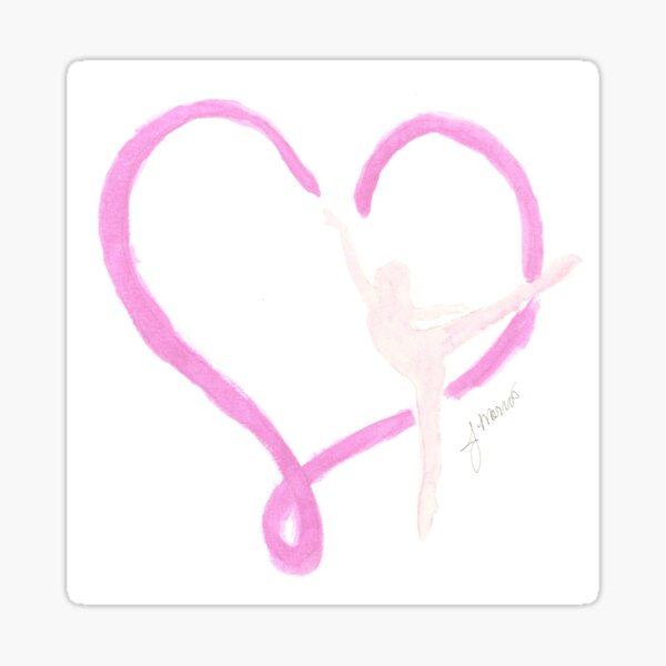 Balletic Heart Sticker