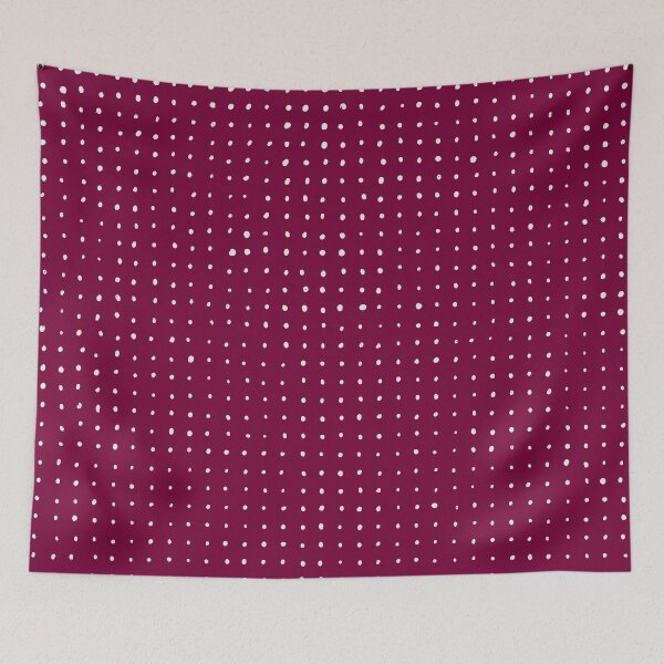 Item preview, Hand Drawn Dots on Dark Magenta designed and sold by BlertaDK.