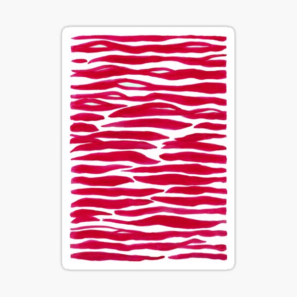Hand Painted Pink Zebra Pattern Sticker