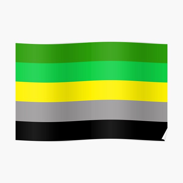 "Aromantic Pride Flag (YellowStripe Variant)" Poster for Sale by