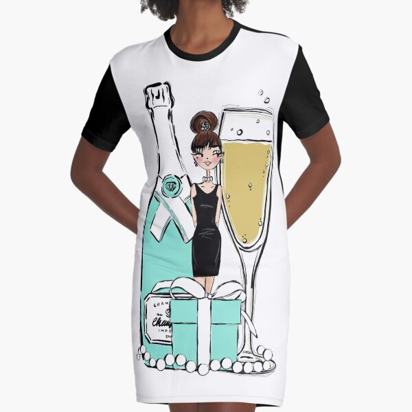 New York Lady Graphic T-Shirt Dress