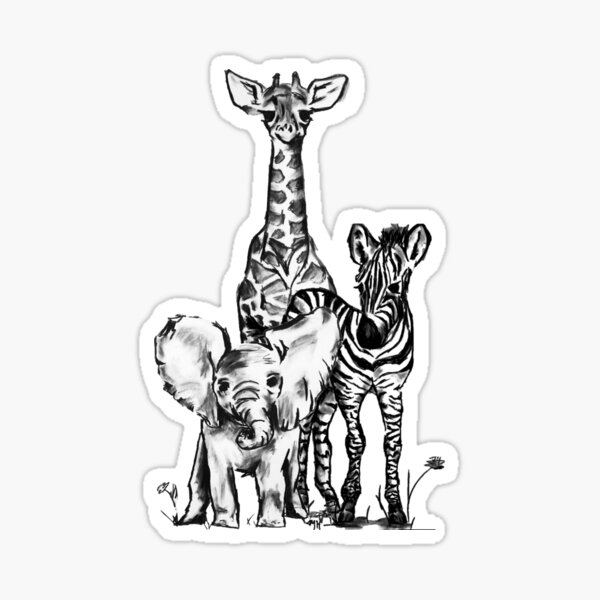 Vista previa del artículo con la obra «Safari - Animales bebés», diseñado y vendido por maryhop.