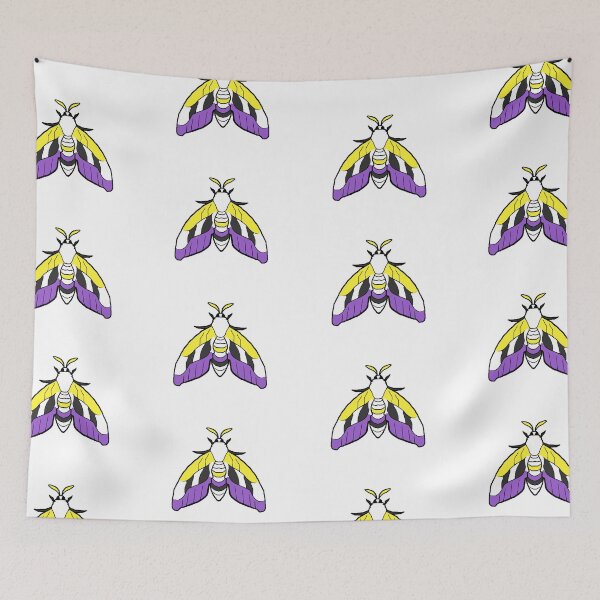 Item preview, Nonbinary Pride Moth designed and sold by Salty Lane’s Road.