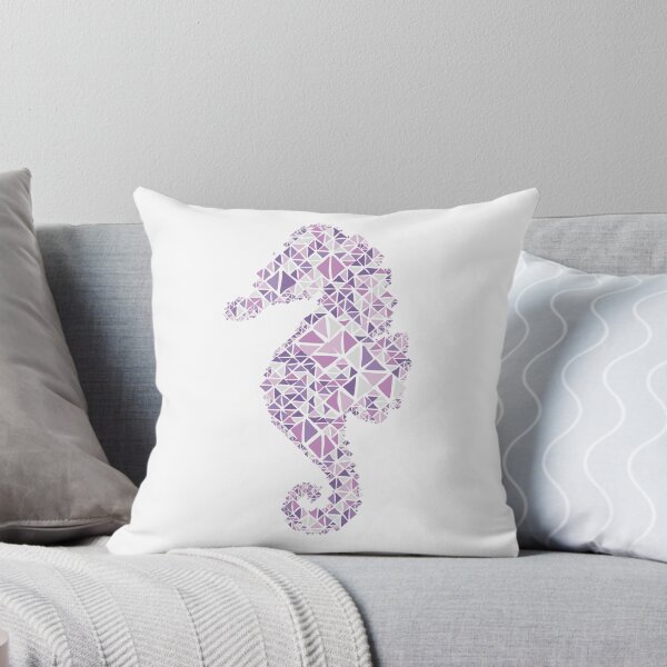 Item preview, Nautical seahorse lilac lavender grape geometric pattern designed and sold by hieu tran.