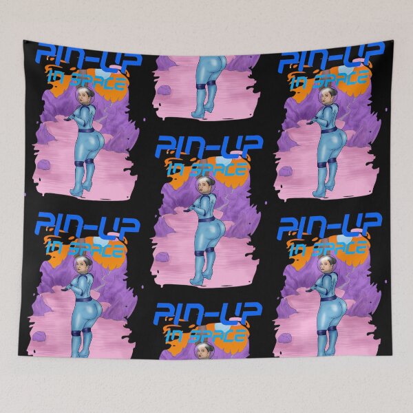 Artikelvorschau, Pin-Up in Space 2 pulp t-shirt design entworfen und verkauft von PinUpsandPulp.