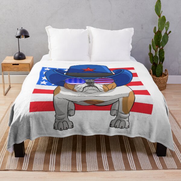Item preview, English Bulldog American Flag Merica Cowboy designed and sold by Nosek1ng.