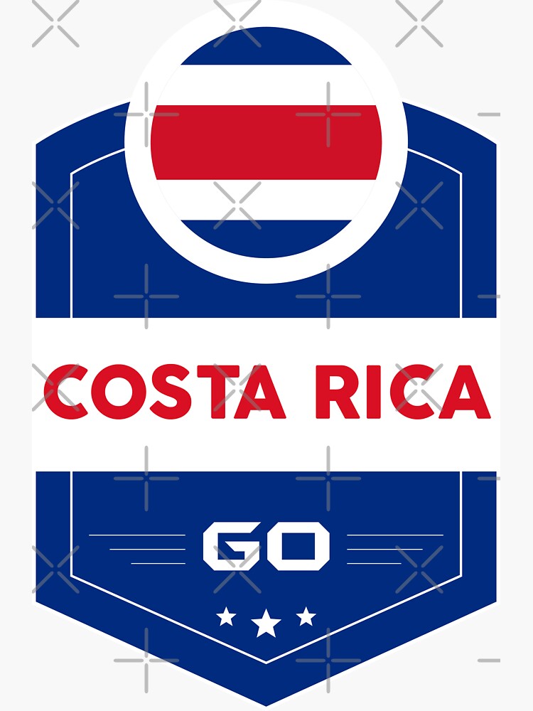 "COSTA RICA FLAG SHIELD " Sticker for Sale by MarkMotta Redbubble