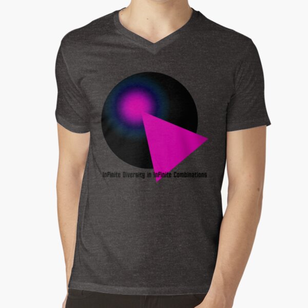 IDIC Black & Hot Pink V-Neck T-Shirt