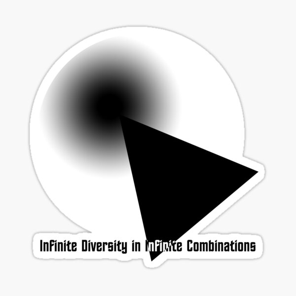 IDIC White & Black Sticker