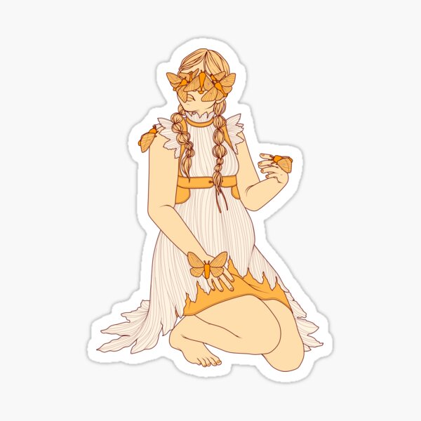 Item preview, Girl and Moths designed and sold by halflock.
