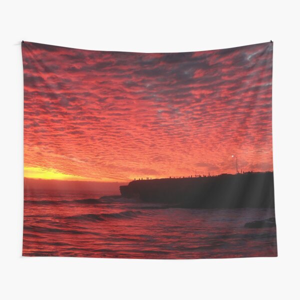 Santa Cruz on Fire Tapestry