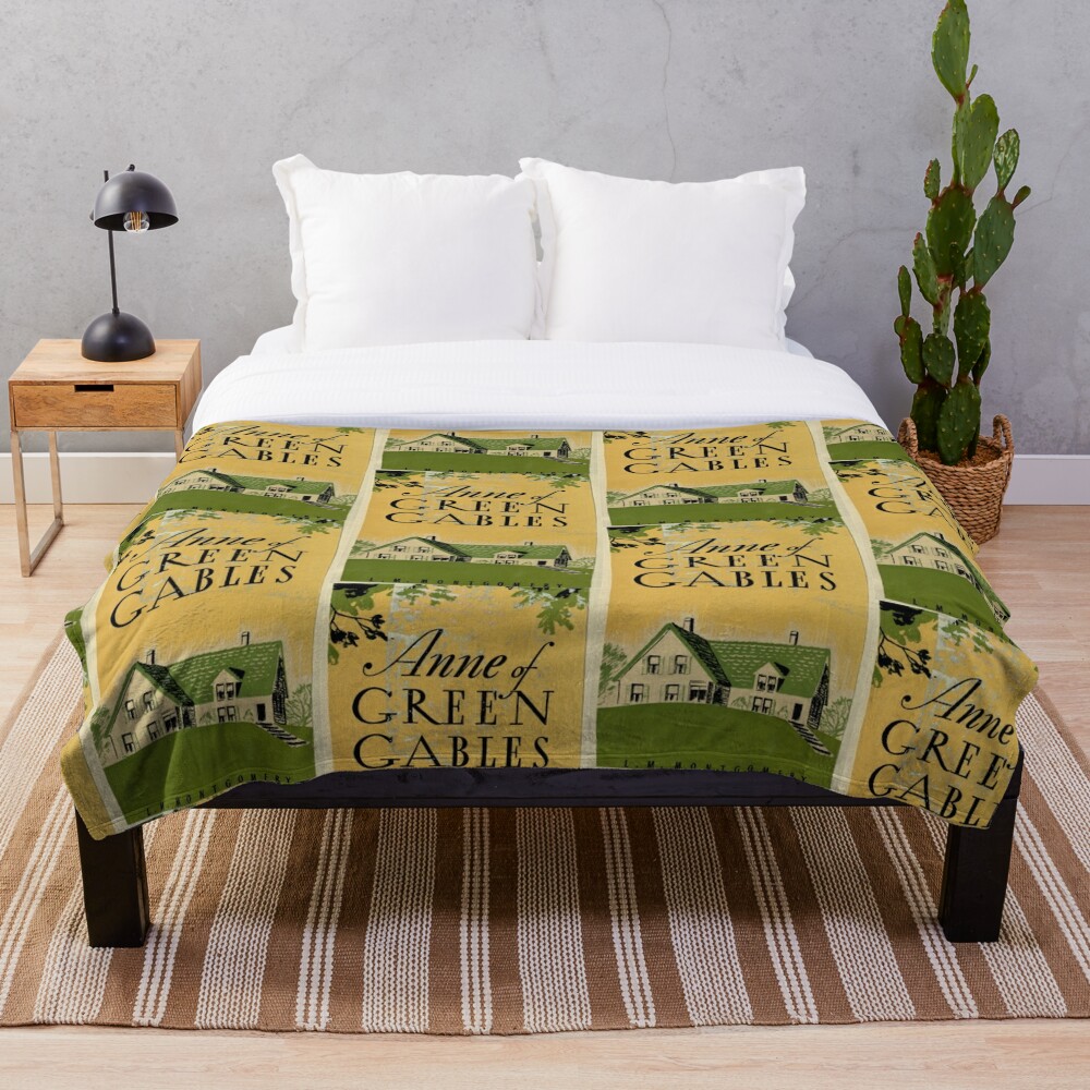 Anne Of Green Gables Classic Book Cover Throw Blanket