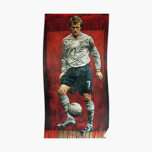 Poster 50x70 David Beckham Football Shirt 99 