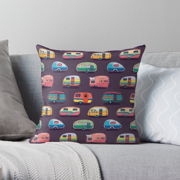 Happy camper Throw Pillow