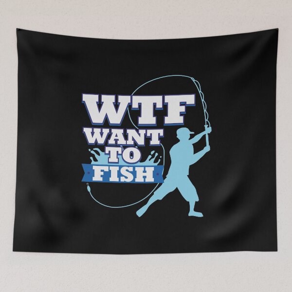 Item preview, Funny Saying WTF Fishing Angling Fishermen Gift designed and sold by Pubi.