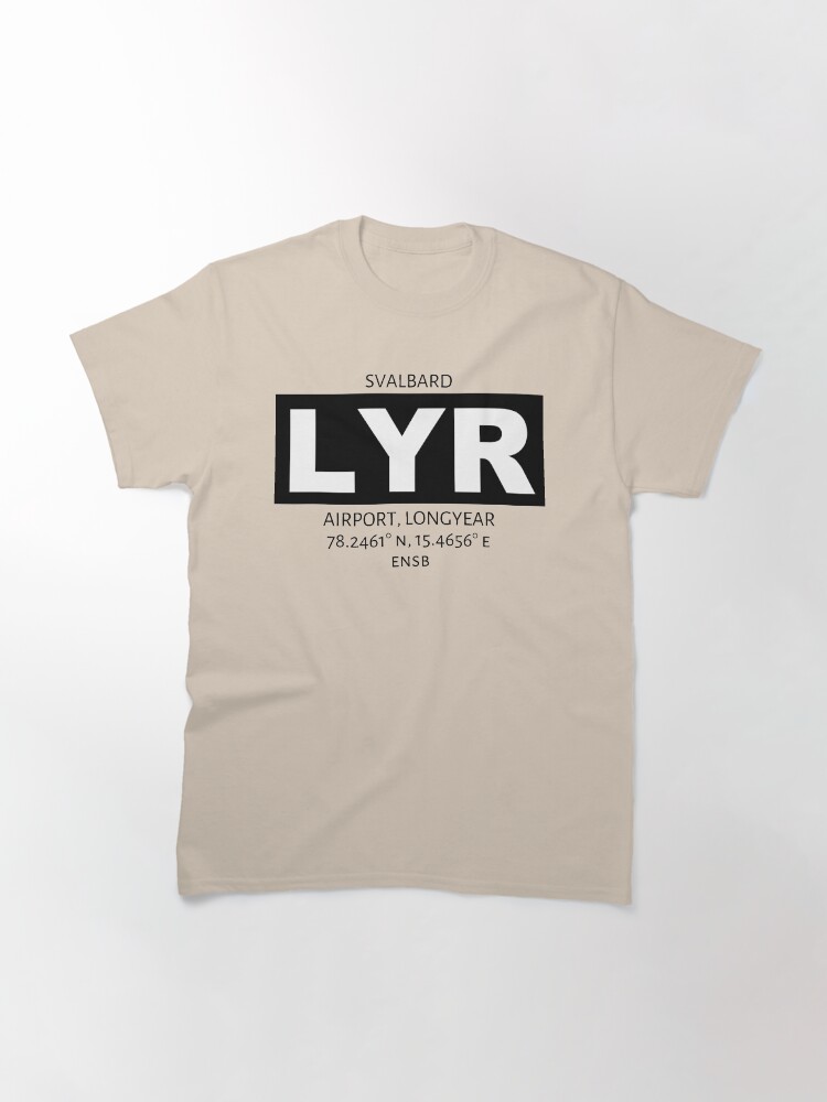 Thumbnail 2 of 7, Classic T-Shirt, Svalbard Airport LYR designed and sold by AvGeekCentral.
