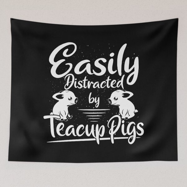 Item preview, Teacup Pig Miniature Pig Minipig Distracted Gift designed and sold by Krautshirts.