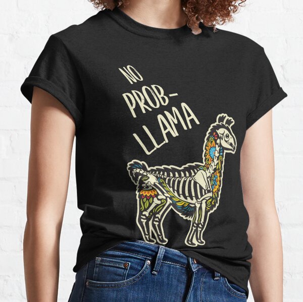 Sugar skull alpaca llama Classic T-Shirt