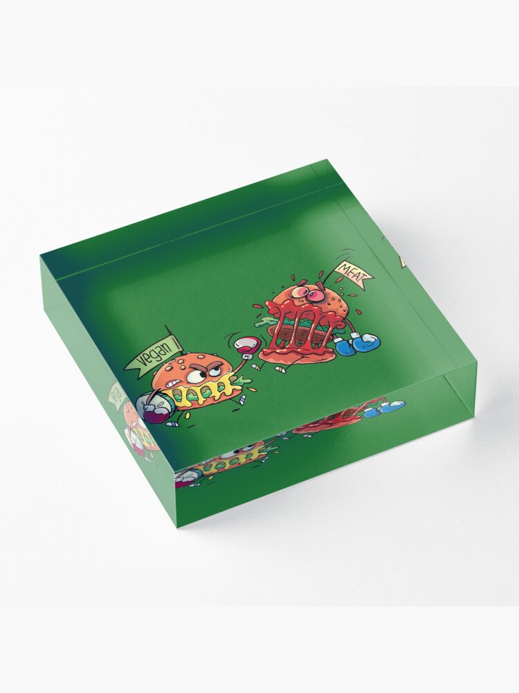 Alternate view of hamburgers fight Acrylic Block