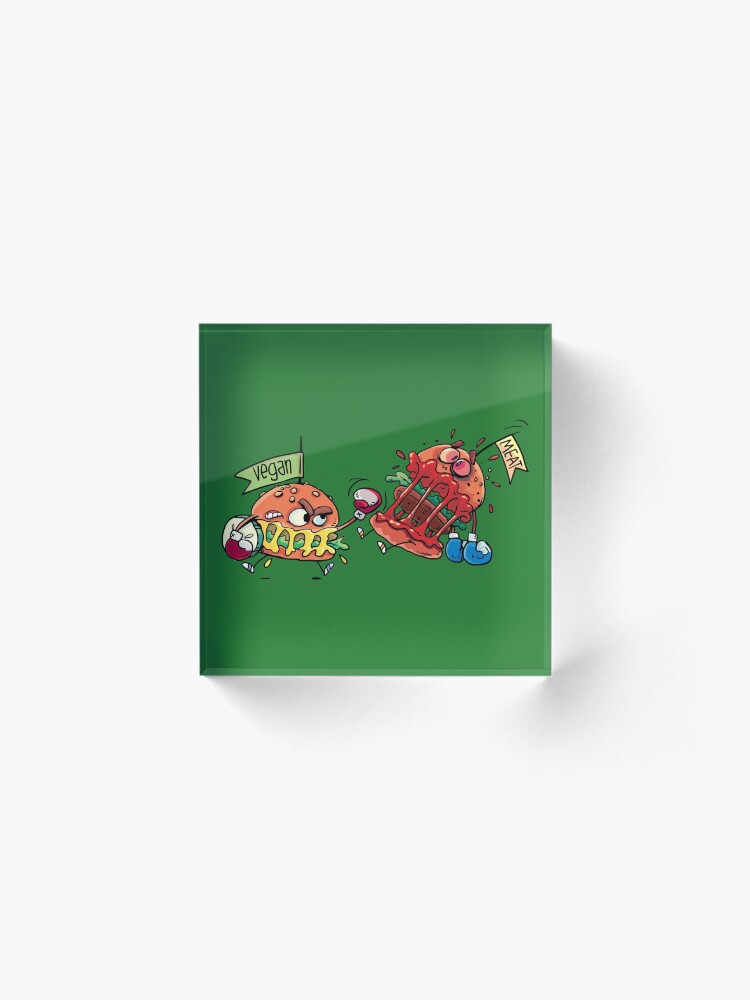 Alternate view of hamburgers fight Acrylic Block