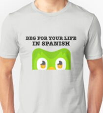 Duolingo Bird Funny Slim Fit T-Shirt