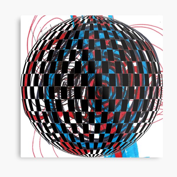 #circle, #ball, #illustration, #design, sphere, vector, abstract, shape, symbol, art, 360-degree view Metal Print
