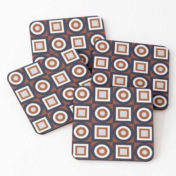 Item preview, Circles and Squares III – Navy and Rust  designed and sold by BlertaDK.