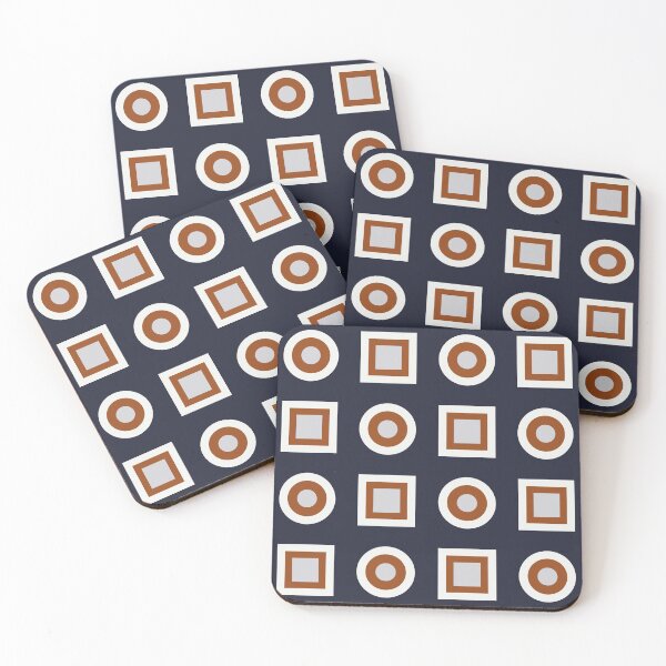 Item preview, Circles and Squares II – Navy and Rust  designed and sold by BlertaDK.
