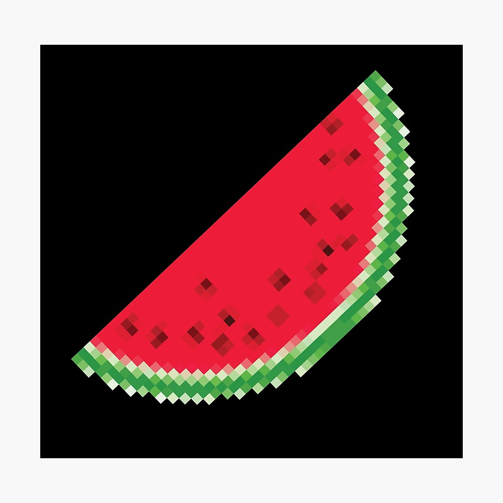 Watermelon Minecraft Poster By Catcrea Redbubble