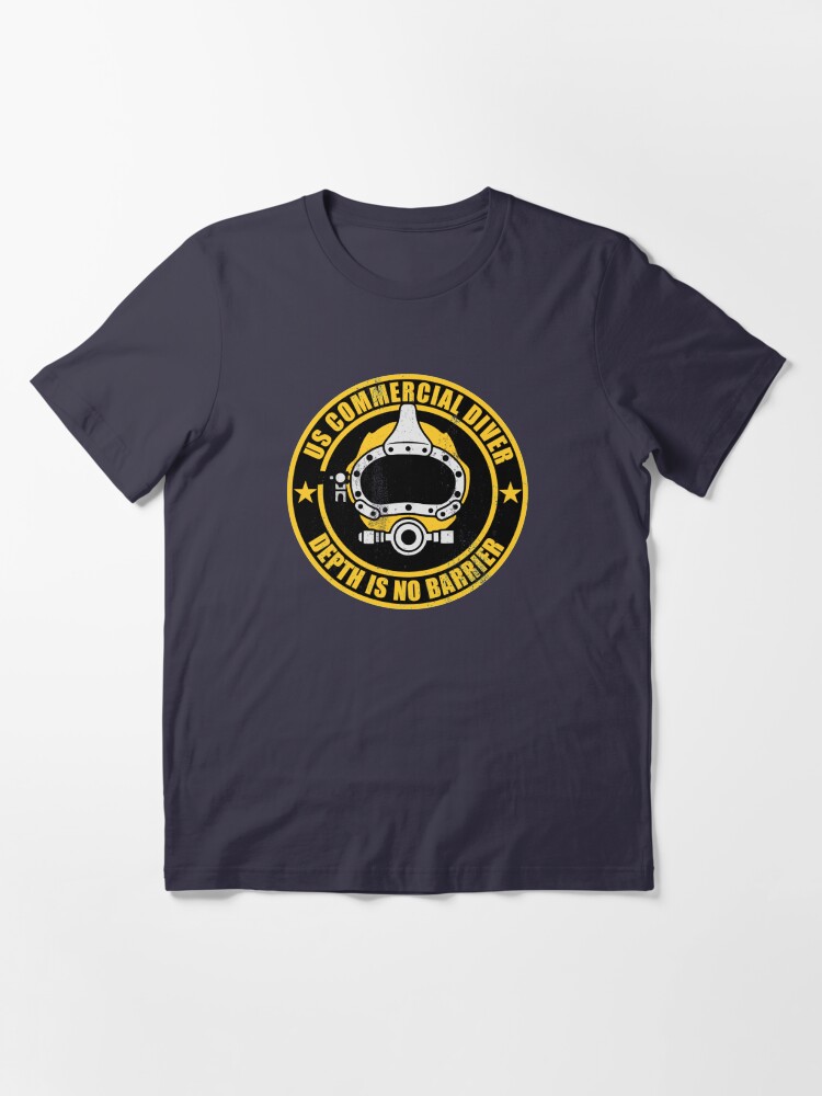 Alternate view of US Commercial Diver (distressed) Essential T-Shirt