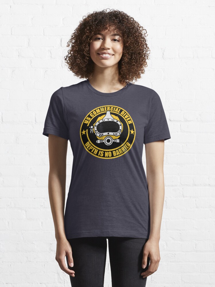 Alternate view of US Commercial Diver (distressed) Essential T-Shirt