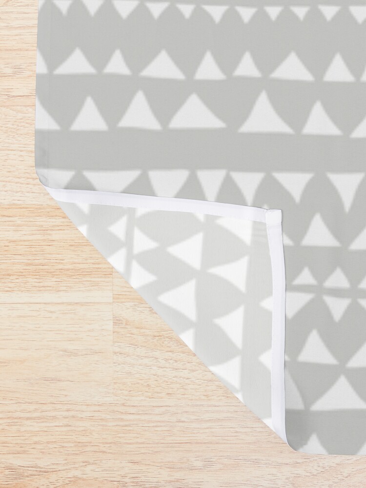 African Mud Cloth Arrows Grey White Tribal Ethnic Aztec