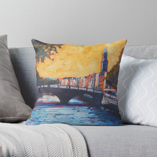 Father Mathew Bridge. Dublin Throw Pillow