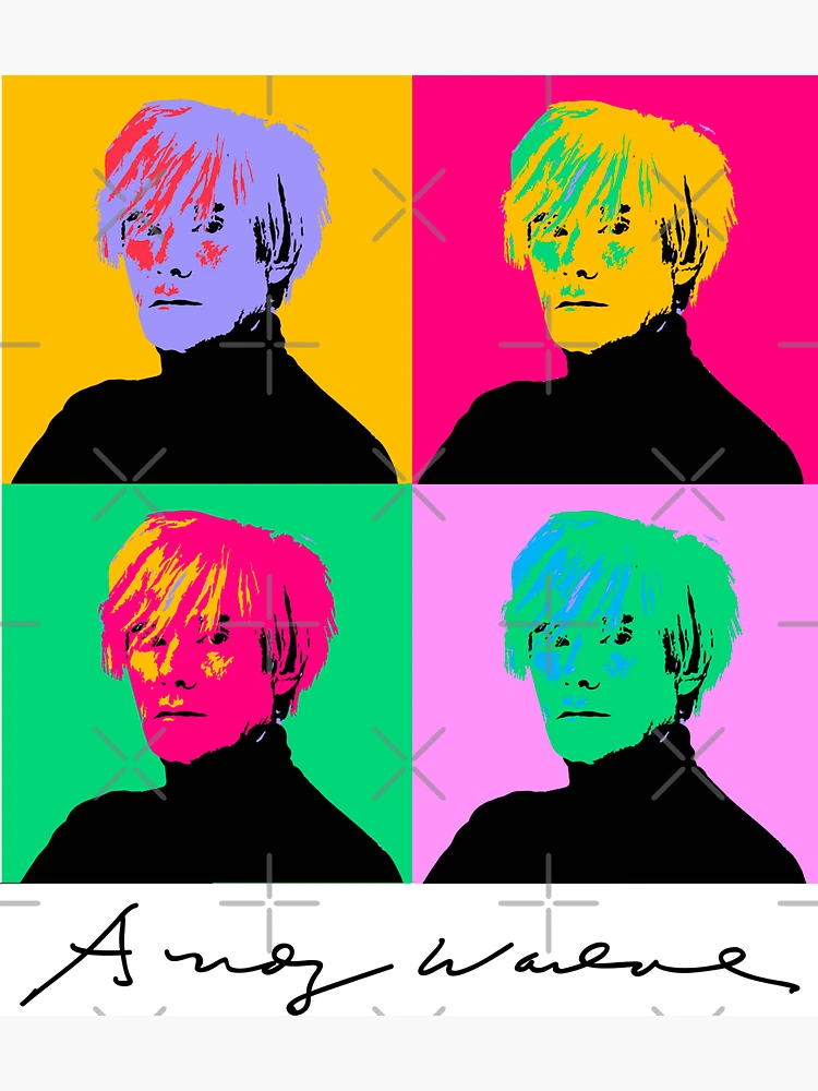 Andy Warhol self-portrait pop art marilyn with signature | Magnet