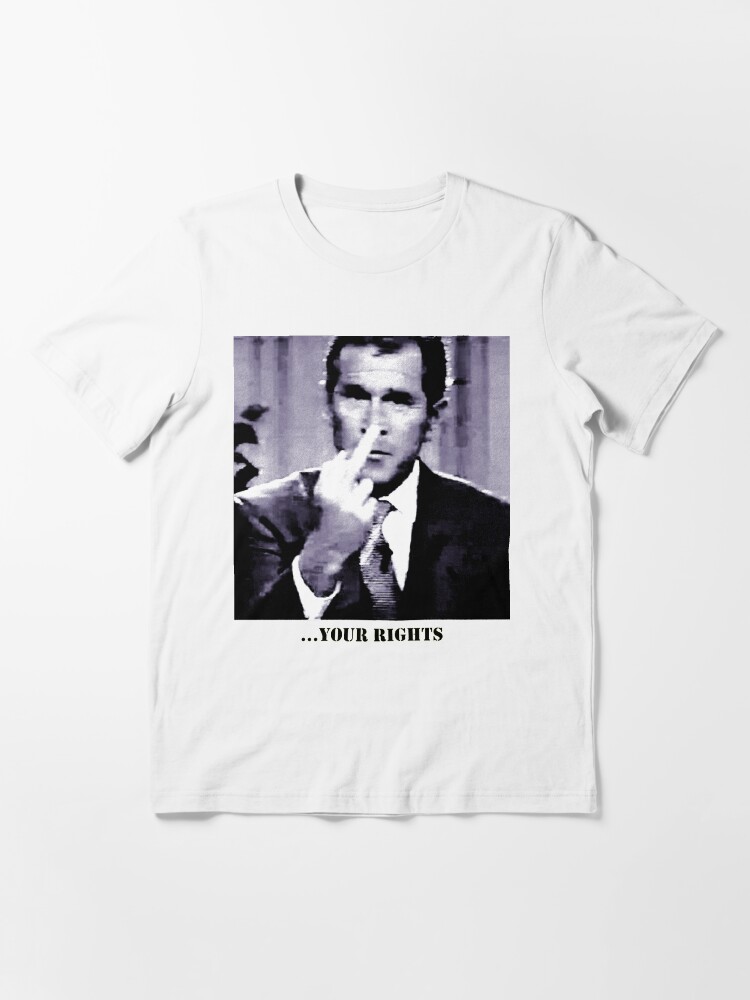 Alternate view of George W. Bush gives the finger Essential T-Shirt