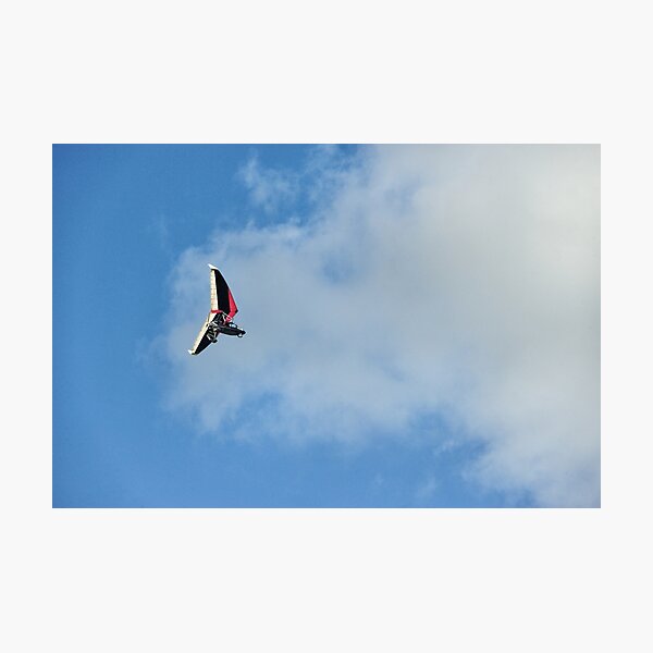 Item preview, Microlight in flight on approach to the airfield designed and sold by Richard Flint.